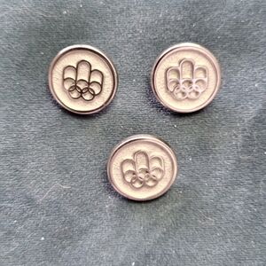 1976 Montreal Olympics collectible silver buttons - lot of 3